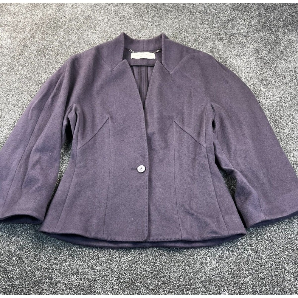 Stella McCartney Jacket Purple Wool-Cashmere Size 42 Single Button Jacket Blazer